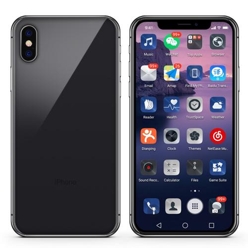 FACE ID Goophone X 5.8 inch Full Screen 16GB + 1GB MTK6580 Quad Core Android 7.0 Smartphone Glass Body Show 128GB /4g lte Unlocked Cellphone