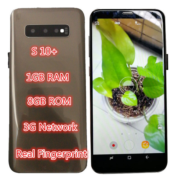 Unlock Cell Phone S10 Plus Smartphone Android 1GB RAM 8GB ROM Real Fingerprint 6.3 inch Smartphone Face & Iris ID VS i6s Goophone