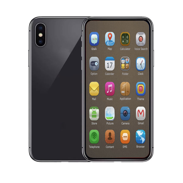 6.5inch Goophone xs max 1GBRAM 4GBROM MTK6580 QuadCore 5MP 3G WCDMA Sealed Box Fake 4G LTE displayed Dual SIM Card Cell Phones