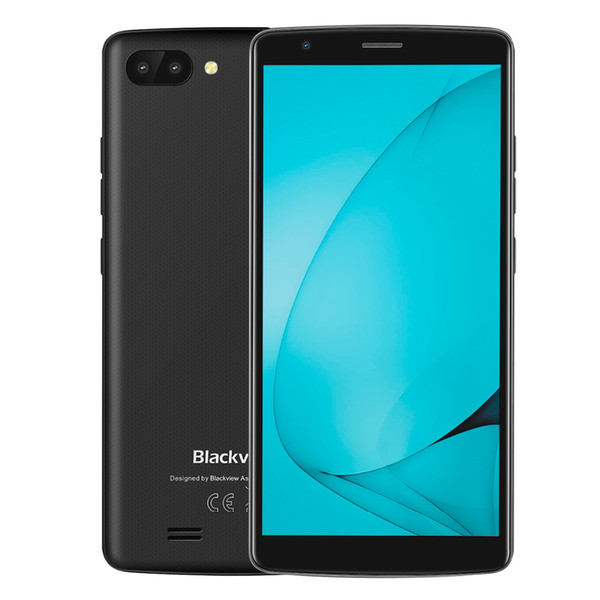 Original Blackview A20 Cell Phone 5.5 inch 18:9 Full screen 1G+8G Android Dual Rear Camera 3G WCDMA Phone