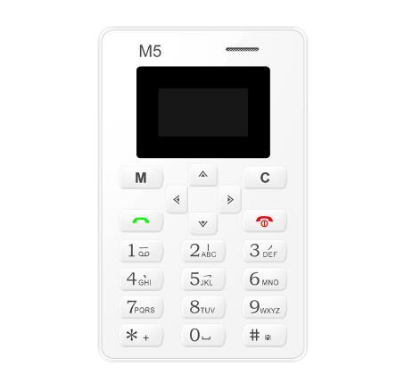 MOQ:1pcs Mini Card Phone With Backup Emergency Wallet Phone 4.5mm Ultra-Thin Low Radiation Phone