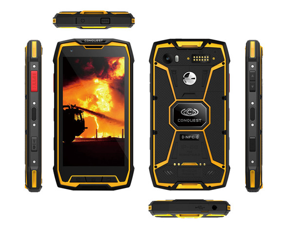 IP68 Waterproof Explosion-proof Conquest S9 PRO Outdoor Rugged Phone 6000 mAh Battery 6G RAM 128G ROM 16MP 5.5