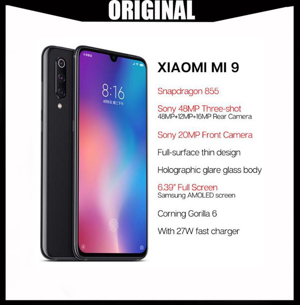 Global Version Xiaomi Mi 9 Xiaomi Mi9 6GB 128GB Snapdragon 855 48MP Triple Camera AMOLED Mobile Phone Fingerprint Wireless Charging NFC