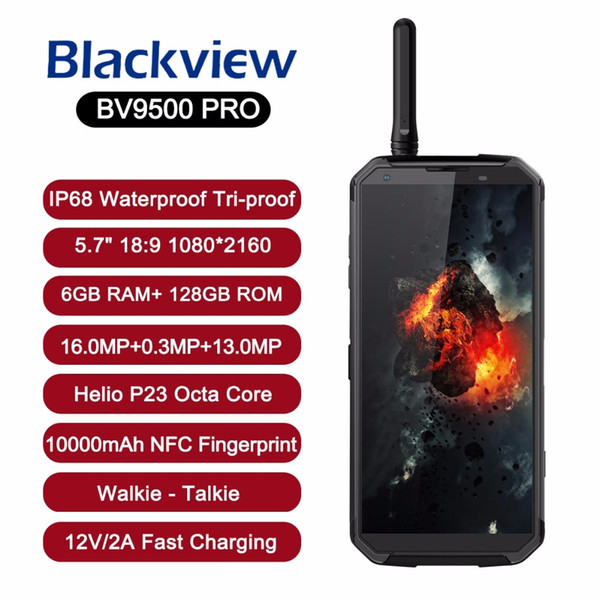 Official original Blackview BV9500 Pro smartphone 10000mAh battery IP68 Waterproof 6GB 128GB Android 8.1 wireless charging Walkie Talkie