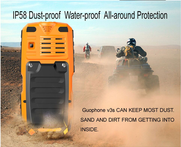 Original V3S IP67 Waterproof shockproof dustproof Dual SIM Card mobile phone 4000mAh battery 2G big speaker cell phone