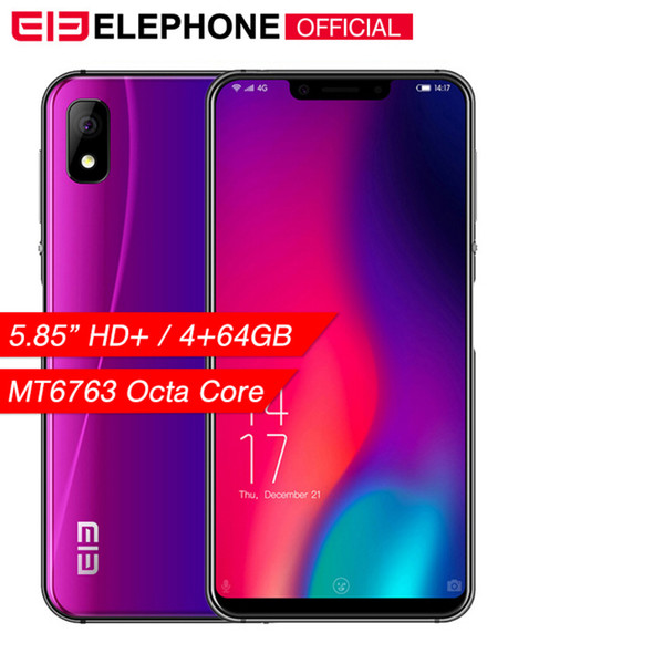 Elephone A4 Pro 5.85 Inch Mobile Phone Android 8.1 MT6763 Octa Core HD+ U-Notch Screen 4GB RAM 64GB ROM 16MP 4G LTE Smartphone