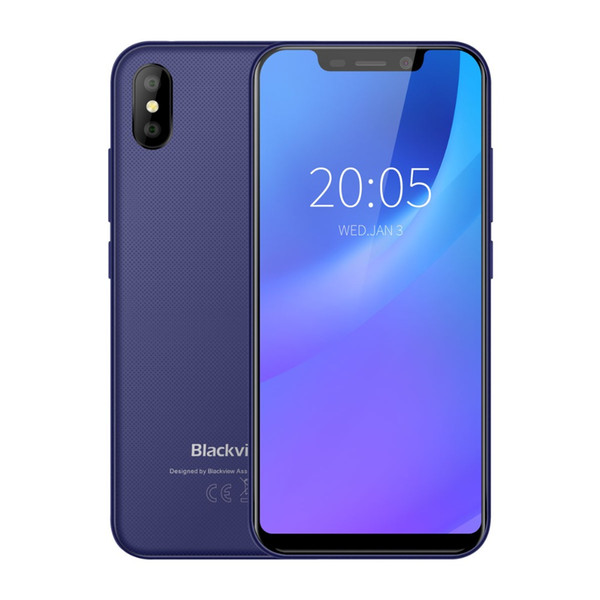 Blackview A30 Smartphones 5.5inch Full Screen MTK6580A Quad Core 2GB RAM 16GB ROM Android 8.1 Dual SIM Face ID Mobile Phones