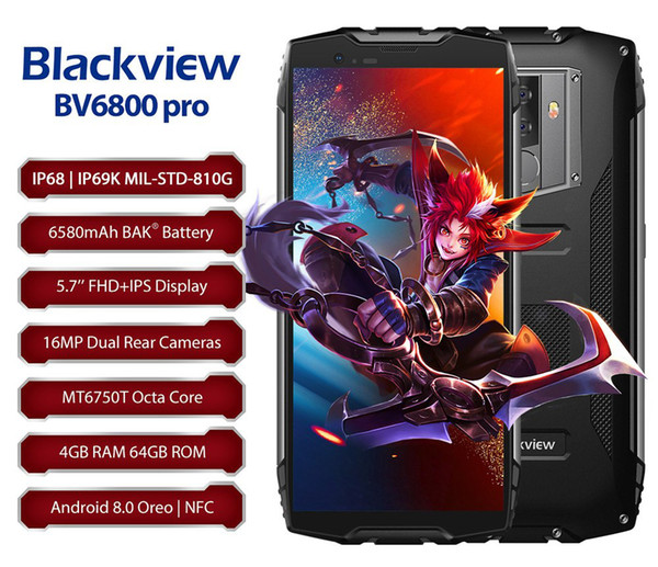 Blackview BV6800 Pro IP68 Waterproof smartphone 4GB+64GB 5.7