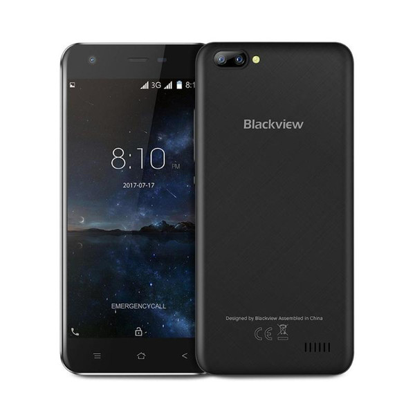 Blackview A7 Dual Rear Camera 5.0inch HD Smartphones Android 7.0 MT6580A Quad Core 1GB RAM 8GB ROM Mobile Phones