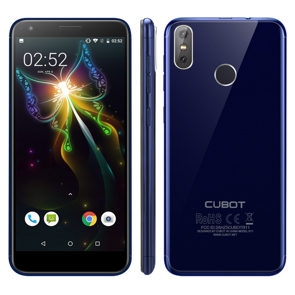 CUBOT R11 3G Smartphone Android 8.1 2GB RAM 16GB ROM 5.5 Inch MTK6580 1.3GHz Quad Core Dual Rear Cameras Fingerprint Recognition