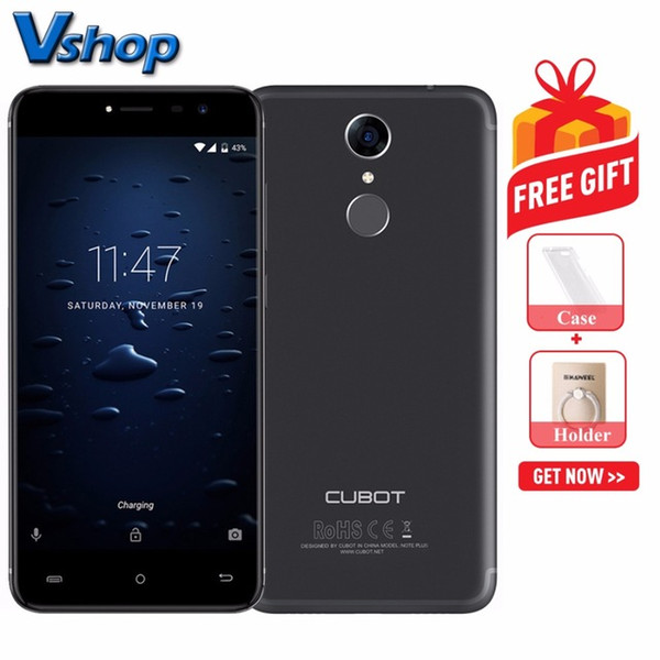 CUBOT Note Plus 3GB+32GB Fingerprint Identification 5.2 inch Android 7.0 MTK6737T Quad-Core up to 1.5GHz Network: 4G Dual SIM