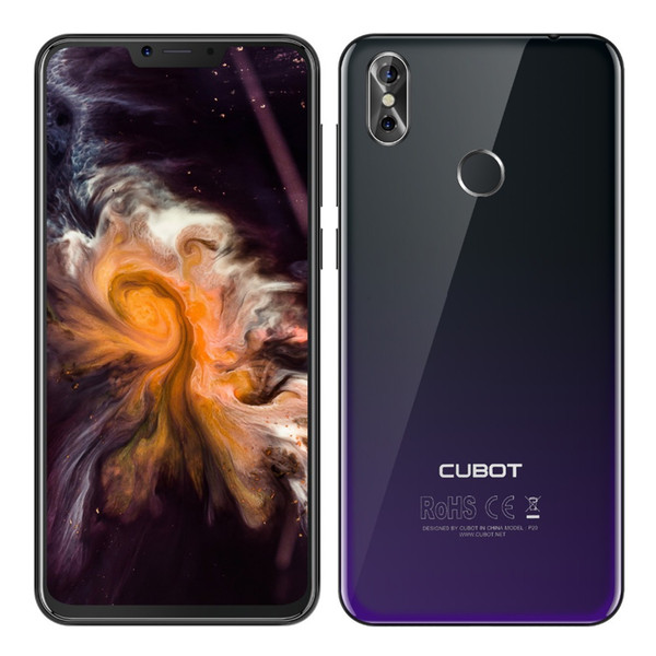 Cubot P20 6.18''Android 8.0 MT6750T Octa core 4GB RAM 64GB ROM Smartphone Dual Back Cam 4000mAH 4G LTE Fingerprint Mobile Phone