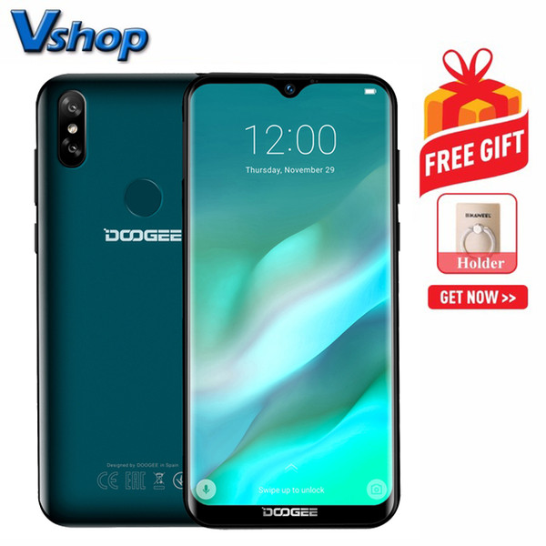 Presale DOOGEE Y8 3GB+16GBDual Back Cameras Face ID&DTouch Fingerprint 6.1 inch Water-drop Screen Android 9.0 MTK6739 Quad Core up to 1.5GHz