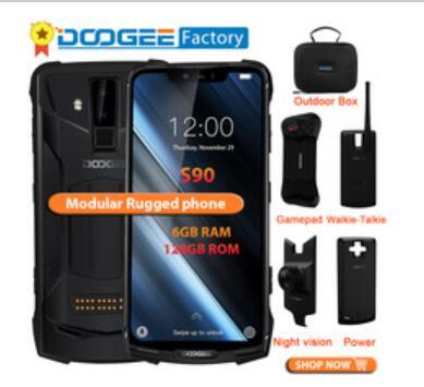 2019 new DOOGEE S90 6GB 128GB mobile Phone IP69K Waterproof PTT SOS 5050mAh 6.18''FHD MT6671 Octa-core 16MP NFC 4G Smartphone