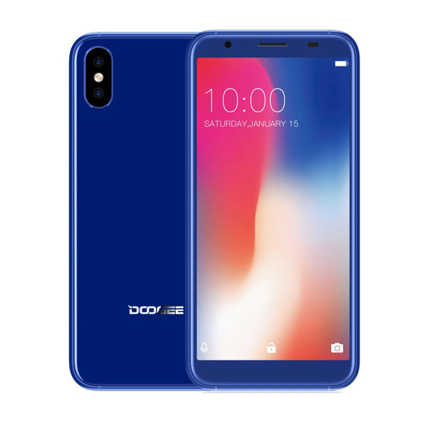 DOOGEE X55 Smartphones Fingerprint 5.5inch 1GB RAM 16GB ROM MT6580 Quad Core Dual Cameras 8MP Android 7.1 Cell phones