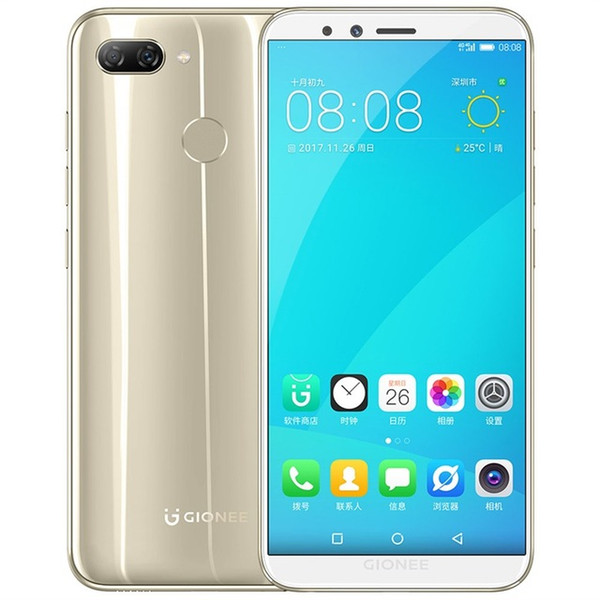 Original Gionee F6 3GB RAM 32GB ROM 4G LTE Mobile Phone Snapdragon 8937 Octa Core 5.7inch Full Screen 13.0MP Fingerprint ID Smart Cell Phone