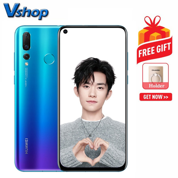 Huawei nova 4 48MP Triple Cameras 8GB+128GB China Version 48MP Triple Cameras Face & Fingerprint Identification 6.4 inch Android 9.0 (Blue)