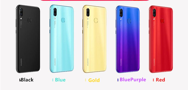 Original Huawei nova 3 6GB 128GB Android 8.1 Mobile Phone Kirin 970 Qcta-core Dual Front Back Camera 24.0MP+2.0MP 24.0MP+16.0MP