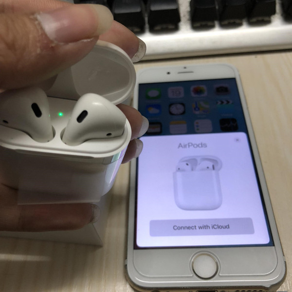 with W1 Chip Airpods Bluetooth Case supercop Double ear Earphone works Touch Wireless headphone Connect with iCloud DHL free.