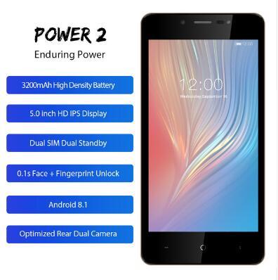 LEAGOO POWER 2 Mobile Phone Android 8.1 MT6580A Quad Core 5.0