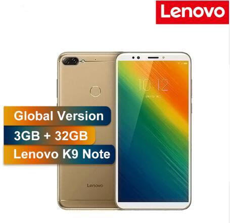 Unlock Global Version Lenovo K9 Note Smartphone Android Mobile Phone 4GB 64GB ZUI 3.9 4G 6.0