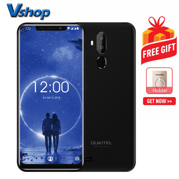 OUKITEL C12 2GB+16GB Dual Back Cameras Face ID & Fingerprint Identification 6.18 inch U-notch Screen Android 8.1 MTK6580 Quad Core up