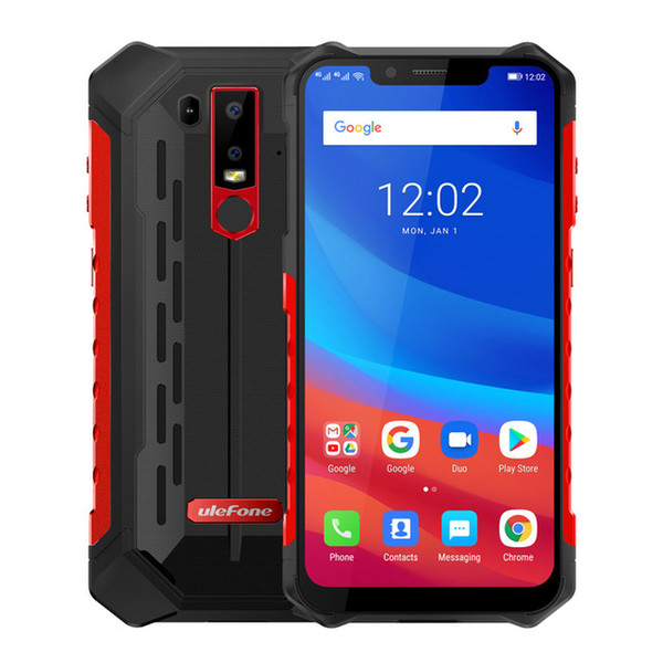 Ulefone Armor 6 Smartphones IP68 Waterproof Face ID 6GB RAM 128GB 6.2inch FHD+ 5000mAh Android 8.1 NFC Face Unlock Cell phones