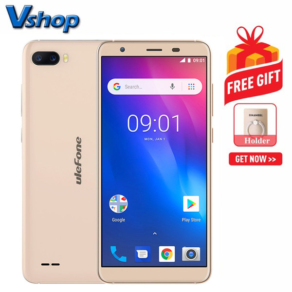 Ulefone S11GB+8GB Dual Back Cameras Face Identification 5.5 inch Android GO 8.1 MTK6580 Quad-core 64-bit up to 1.3GHz 3G Dual SIM