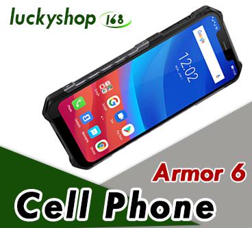 Ulefone Armor 6 Smartphones IP68 Waterproof Face ID 6GB RAM 128GB 6.2inch FHD+ 5000mAh Android 8.1 NFC Face Unlock Cell phones 5pcs DHL