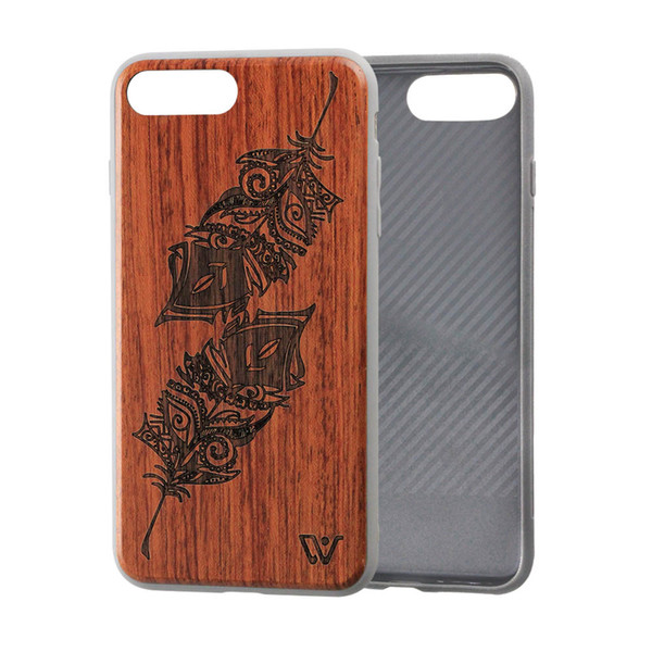 Newest Wood Carved Design Cover Premium Shock Absorption TPU Ultra Slim Wooden Cell Phone Case for iPhone X iPhone 8 i6 7 7plus