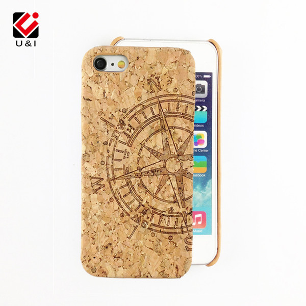 U&I For iPhone 6 6S 6Plus 7 7Plus 8 8+ Cork Wood Phone Case Slim Animal Protector Cover Full Flower Capa Factory Direct