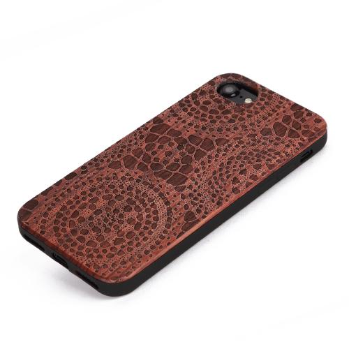 U&I ®Fashionable Pattern Cell Phone Case for IPhone with Flexible TPU Rubber Full Protection Wooden Phone Cover