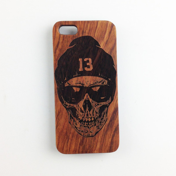 U&I® Shockproof Hard PC Bumper Wood Phone Case for Apple IPhone Pattern engraved cell phone accessories