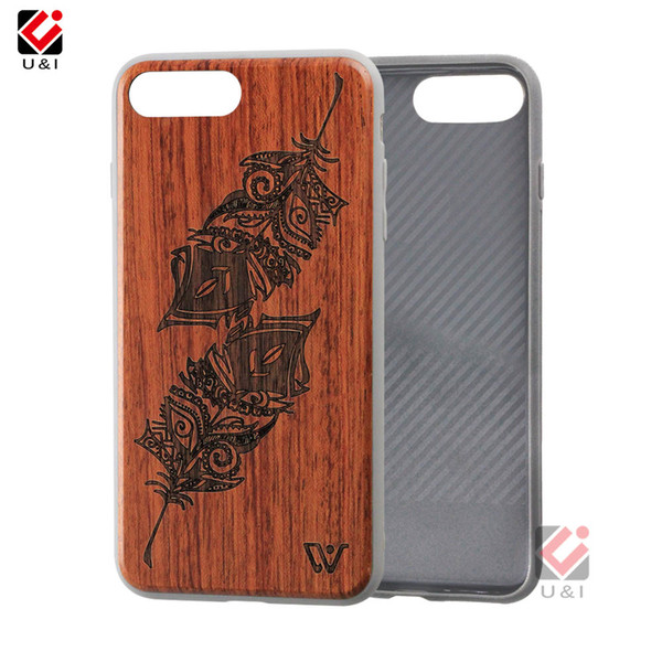 winwincase original phone case for iPhone 6 6s s 6plus 6splus plus, hybrid wood + pc + soft tpu rubber design cover for i Phone