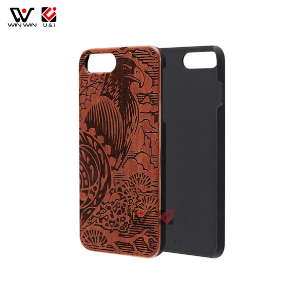 Cool totem laser engrave wood cell phone cases for iPhone 5s 6s 6plus 7plus 8plus 7 8 x plus 3C phone accessories Dropshipping