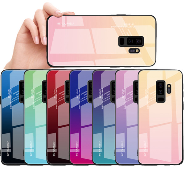 For Samsung S10 plus 5G E Gradient Tempered Glass back case M10 M20 M30 A10 A20 A30 A40 A50 A70