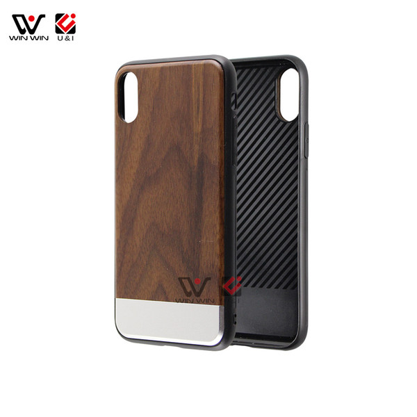 Sublimation metal wood cell phone cases for iPhone 7plus 8plus 6 6s 7 8 plus stitch design cell phone back cover custom pattern