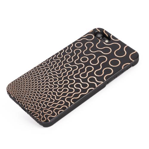 U&I ®For Apple IPhone PC Hard Back Phone Case Laser Engraved Pattern Wooden Phone Case for selling