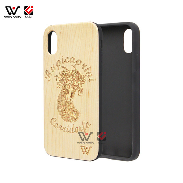 2017 fashionable Natural Wood Case for Apple Customized Design Eco-friendly Wood Mobile Phone Case For iPhone X