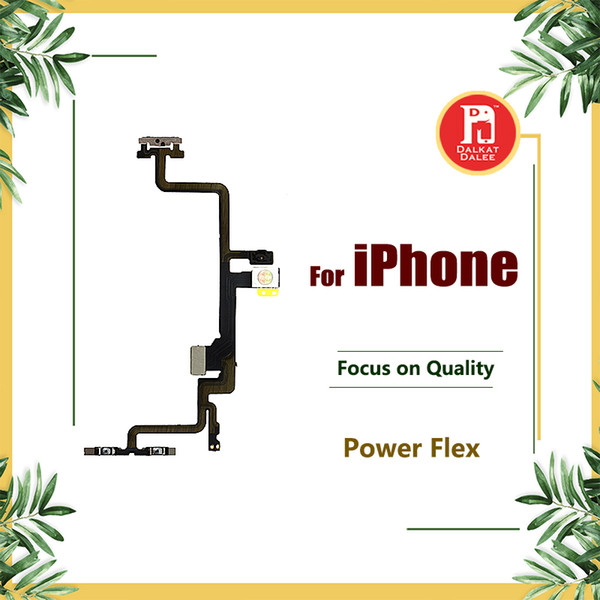 Power Button On Off Flex For iPhone 5 5S 5C SE 6g 6S 6s Plus 7 PLUS 8 X Volume Mute Switch with Metal Lock