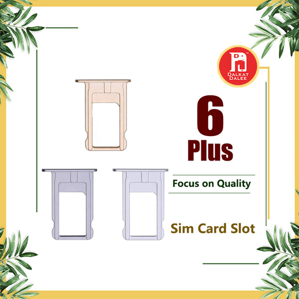 For Iphone 6 Plus Nano SIM Card Slot Tray Holder Replacement Part Adapter Kit Fix Spare Parts for 5.5