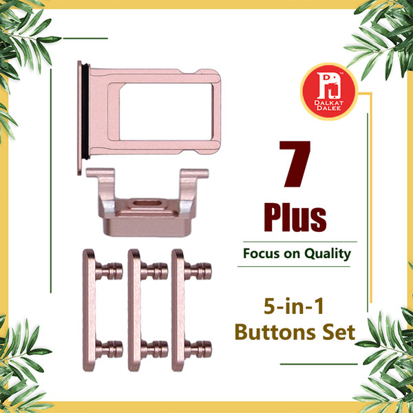 For iPhone 7 Plus Power Button Volume Buttons Sim Card Holder Tray Slot Mute Button Side Button Set Parts For Apple 5.5