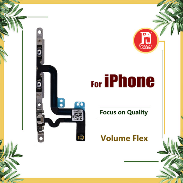 Volume Button Control Connector Flex Cable + Metal Plate For iPhone 6 6 Plus 6s PLUS 4.7 5.5 Mute Lock Switch Mic