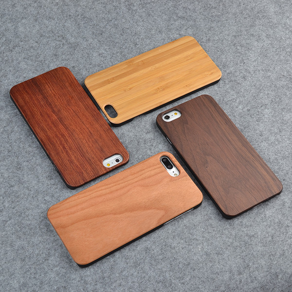 Creative Customized Logo Wood Case For Iphone 10 X 7 8 6 6S 5 5S SE Natural Wooden Phone Cases Plain Bamboo Mobile Cover For Samsung S8 S9