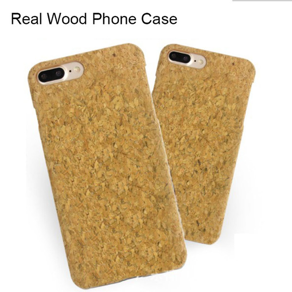 Real Wood Case Cork Phone Cover For Iphone 7 8 plus 6 6s X 10 Fashional Wooden Cell phone Cover Mobile Cases Shockproof