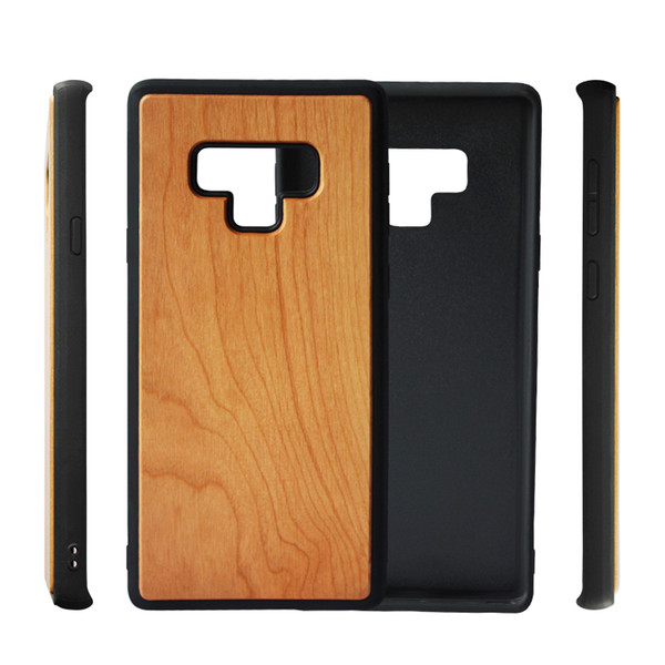 Hot sale Design Wood Case For Samsung Galaxy Note 9 note 8 s9 s8 plus note9 anti-knock Wooden Bamboo Tpu Phone Cover Mobile For Iphone X 7 8