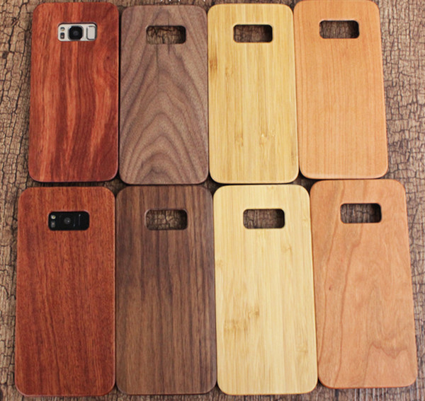 Real Wood Case For Samsung Galaxy Note8 S9 S8 plus S7edge S6 S6edge Mobile Phone Cover Wooden Bamboo Hard Back Case Free DHL