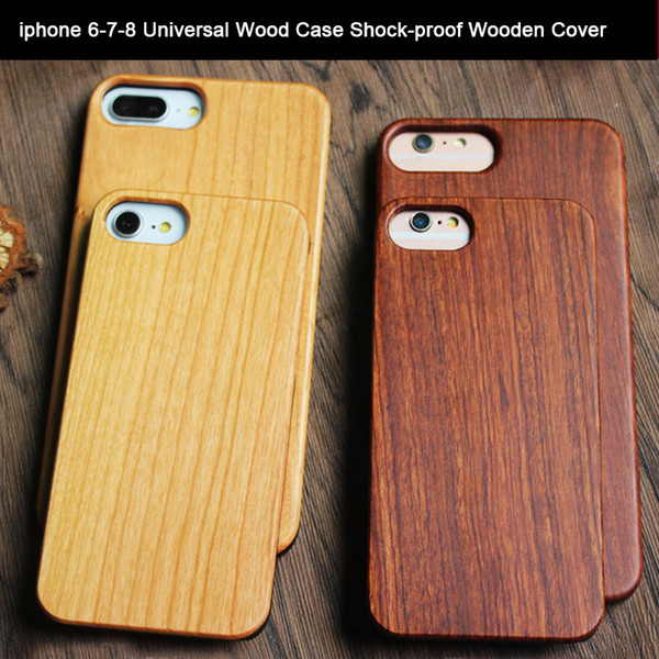 For Iphone 8 7 6 6s plus Universal Custom Wood Case Creative Cell phone Mobile Phone Cover Wooden Bamboo Cases For Apple Iphone 7 8 6 6s