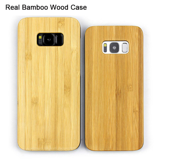 Wholesale Mobile Phone Wood Cover for Samsung galaxy S8 S9 plus Note 8 S7 EDGE Bamboo Wood phone Case For Apple Iphone 7 plus 8 X 6 6s DHL