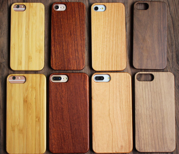 For Iphone 6 7 8 Real Wood Case Nature Bamboo Wooden Phone Case For Iphone X 6s 8 plus 5S Samsung S9 Plus S8 S7 S7edge S6 EDGE S5 note8